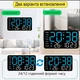 Годинник Deepfox DS-6659 LED цифровий електронний настільний/настінний Будильник Дата Температура 21.5х11см синій - изображение 8