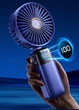 Вентилятор портативный складной с LED дисплеем и держателем для телефона аккумуляторный - изображение 5