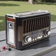 Портативное радио Golon FM AM SW Bluetooth USB SD с двумя фонариками Коричневое (68ОTB-XR) - изображение 4