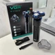 Електробритва роторна VGR водонепроникна IPX5 USB сухе та вологе гоління акумулятор 600 мА·год 3.5Вт (5Z3-V) - зображення 4