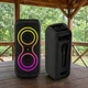 Портативная Bluetooth колонка 40Вт с микрофоном, ECHO, USB, AUX, TF-card, аккумулятором 1800 мАч Черная (5Z4Z-TB) - изображение 3
