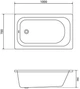 Ванна стальная Helmken Ella 100х70 см с ножками 53397F6A41 (1.5 мм) - изображение 9