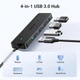 USB-хаб UGREEN 4-Port USB 3.0 Hub 1m - изображение 3
