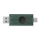 Флеш-накопичувач Kingston 256GB DataTraveler DuoG2 USB-A + USB-C 3.2 Gen 1 Black/Green - зображення 3