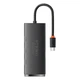 USB-хаб Baseus Lite Series 4-Port Type-C HUB Adapter (Type-C to USB 3.0*4) 25cm Black - зображення 4