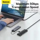 USB-хаб Baseus Lite Series 4-Port Type-C HUB Adapter (Type-C to USB 3.0*4 ) 1m Black - зображення 9