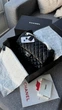 Жіноча сумка під Chanel Classic Double Flap 26*16 см чорна зі срібною фурнітурою - изображение 2