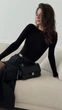 Жіноча сумка під Chanel Classic Double Flap 26*16 см чорна зі срібною фурнітурою - изображение 13