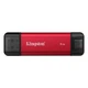 Портативний SSD Kingston Dual USB-A/C 1TB Dual Portable 1050MB/s USB 3.2 Gen 2 Red/Black - изображение 1