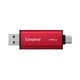Портативний SSD Kingston Dual USB-A/C 512GB Dual Portable 1050MB/s USB 3.2 Gen 2 Red/Black - изображение 3