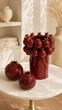 Ваза порцелянова Pomegranate 9*9*8см бордова - изображение 2