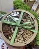Подарункова Коробка бокс для горіхів цукерок сухофруктів крафт кругла 15см - зображення 1