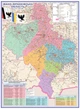 Карта Ивано-Франковской области: административно-территориальное устройство, 86×116 см, масштаб 1:200 000, ламинированная бумага - изображение 1