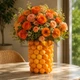 Кількість: Ваза фарфорова Orange Апельсин 26 х 44 см (457-359) - зображення 2
