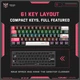 Клавіатура Onikuma G55, USB, with RGB, Mechanical gaming keyboard, 61 keys, ENG Layouts, black - зображення 4