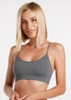 Бесшовный топ в рубчик на тонких бретелях Giulia CAMI TOP RIB L/XL Grey-poppy seed, женский из микрофибры, повседневный - изображение 1
