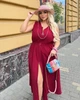 Женское платье льняное бордовое 50-52 р2333.074 - изображение 6