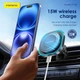 Автомобільний тримач для телефону Foneng CP128 Magnetic Wireless Charging Car Phone Holder with Light (15W) - зображення 3