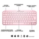 Клавіатура Logitech MX Keys Mini Illuminated, Рожевий - 352379 - зображення 2