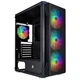 Корпус 1stPlayer X5-BK-4F1-PS-600FK-EU, Чорний - 715946 - зображення 1