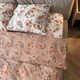 Постельное белье полуторное коричневое с белым Цветы и Бабочки Бязь Голд Ananasko 58114 - изображение 4