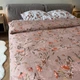 Постельное белье полуторное коричневое с белым Цветы и Бабочки Бязь Голд Ananasko 58114 - изображение 5