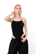 Однотонне жіноче боді на тонких бретельках NoBrand М Чорний (p-20380-243345) - изображение 3