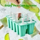 Силиконовая форма для мороженого на 10 ячеек с палочками и воронкой, многоразовая форма для домашнего мороженого - изображение 6