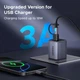 Адаптер Ugreen 10Gbps USB to USB C Adapter швидке заряджання 2 шт Black (LS502) - зображення 3