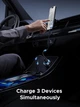 Автомобільний зарядний пристрій UGREEN 3-Port Car Charger Adapter PD 30 W USB C Fast Charging (EC307) - зображення 2