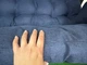 Качели садовые Мишель 220 см синяя с синим тентом - изображение 5