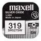 Батарейка годинникова срібно-цинкова Maxell 319 SR527SW, 1.55V, блістер - зображення 1