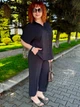 Костюм жіночий літній американський креп (сорочка + штани) колір чорний розмір 64-66 - зображення 3