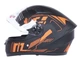 Шолом для мотоцикла, скутера 557 Orange Flower TTG інтеграл (чорний з помаранчевим, One Size 54-61 см) - зображення 5