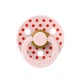 Соска пустушка BIBS Studio 6-18 міс 2 розм Colour Polka Small Latex Round (кругла)–Blossom/Candy Apple - изображение 1