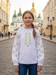 Подростковая вышитая блуза Арина для девочки с салатовым орнаментом, вышиванка 170 - изображение 2