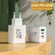 Зарядное устройство для телефона 65W GaN TRG-185, USB Type-C и A, быстрая зарядка Белая - изображение 2