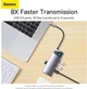 USB-хаб Baseus Metal Gleam Series 4-in-1 Multifunctional Type-C HUB Gray (WKWG070013) - изображение 6