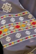 Женская вышиванка Колоритная (S)80-84 кофейная льняная современная (80411142) - изображение 3