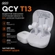 Бездротові навушники QCY T13 TWS Bluetooth 5.1 з ENC шумозаглушенням, IPX5, USB Type-C, White - зображення 2