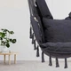 Плетеное подвесное кресло-качалка BOHO Бразильский гамак для дома, сада и террасы с подушками до 130 кг - изображение 7
