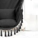 Плетеное подвесное кресло-качалка BOHO Бразильский гамак для дома, сада и террасы с подушками до 130 кг - изображение 11