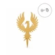 Значок (пін) BROCHE брошка біжутерія Птахи Фенікс Золотий BRGV114516 - зображення 1