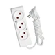 Мережевий подовжувач TECCO 5м 3 поста white (8681277841323) - зображення 1