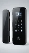 Интеллектуальный накладной замок на стеклянные двери Intelligent Glass Door Lock - отпечаток пальца, код, RFID-карта, ключ (черный) - изображение 1
