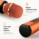 Караоке мікрофон Losso K6 Premium помаранчевий із стерео звуком - зображення 5