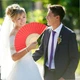 Бамбукове класичне віяло Hand Held Fan Red - изображение 4