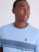 Футболка хлопковая длинная мужская U.S. Polo Assn 11T0107-2X00A(Surf Blue Heather) XL Голубая с принтом (786662624708) - изображение 4
