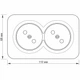 Розетка внешняя двойная белая VIDEX BINERA VF-BNS22-W IP20 - изображение 4