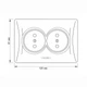 Розетка двойная белая VIDEX BINERA VF-BNSK2-W - изображение 5